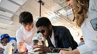 students at a science lab